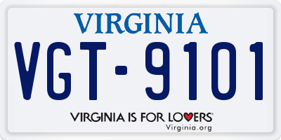VA license plate VGT9101