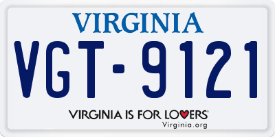 VA license plate VGT9121