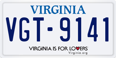 VA license plate VGT9141