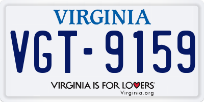 VA license plate VGT9159
