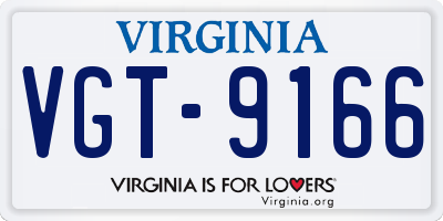 VA license plate VGT9166