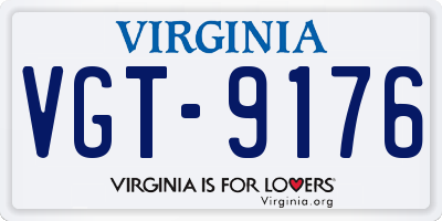 VA license plate VGT9176
