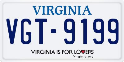 VA license plate VGT9199