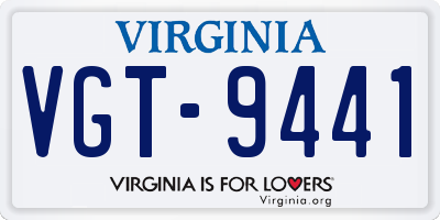 VA license plate VGT9441