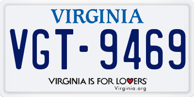 VA license plate VGT9469