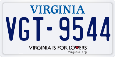 VA license plate VGT9544