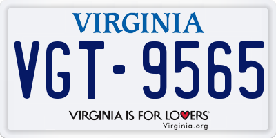 VA license plate VGT9565