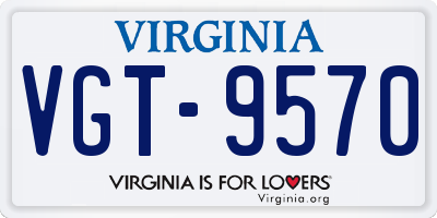 VA license plate VGT9570