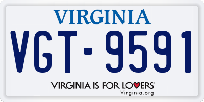 VA license plate VGT9591