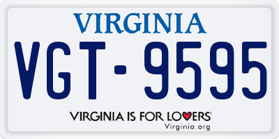 VA license plate VGT9595