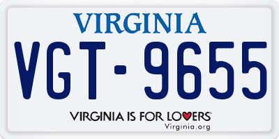 VA license plate VGT9655