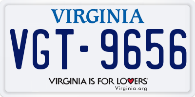 VA license plate VGT9656