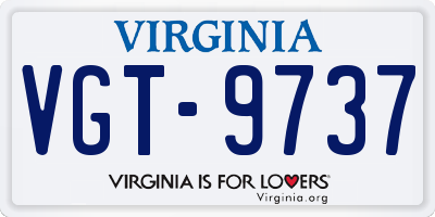 VA license plate VGT9737