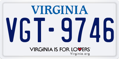 VA license plate VGT9746