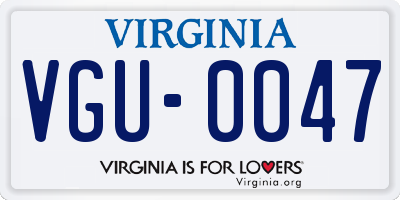 VA license plate VGU0047