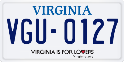 VA license plate VGU0127