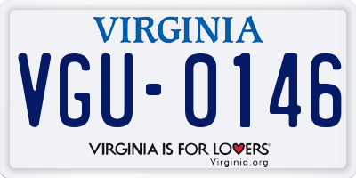 VA license plate VGU0146