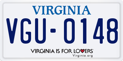 VA license plate VGU0148