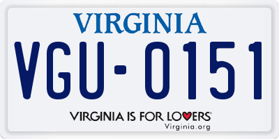 VA license plate VGU0151