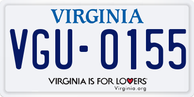 VA license plate VGU0155