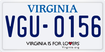 VA license plate VGU0156