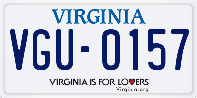 VA license plate VGU0157