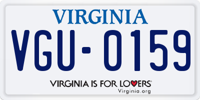 VA license plate VGU0159