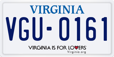 VA license plate VGU0161
