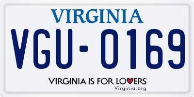 VA license plate VGU0169
