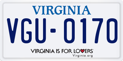 VA license plate VGU0170