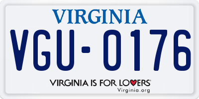 VA license plate VGU0176