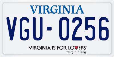 VA license plate VGU0256