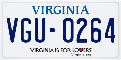 VA license plate VGU0264