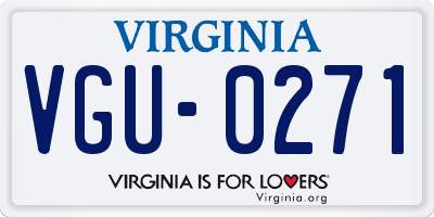 VA license plate VGU0271