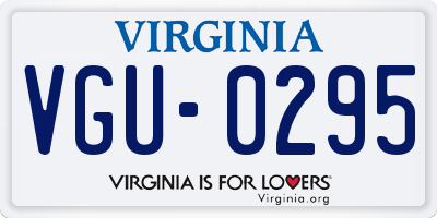 VA license plate VGU0295