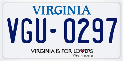 VA license plate VGU0297