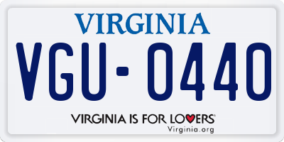 VA license plate VGU0440
