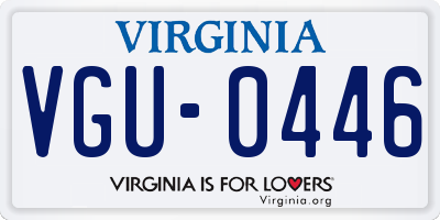 VA license plate VGU0446