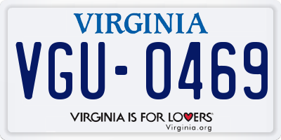 VA license plate VGU0469