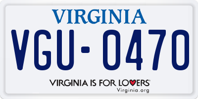 VA license plate VGU0470