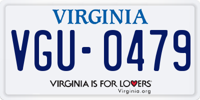 VA license plate VGU0479