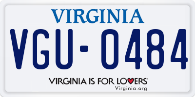 VA license plate VGU0484
