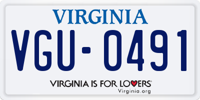 VA license plate VGU0491