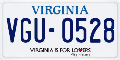 VA license plate VGU0528