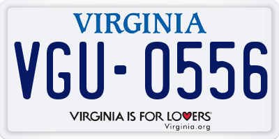 VA license plate VGU0556