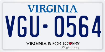 VA license plate VGU0564