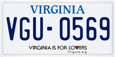 VA license plate VGU0569