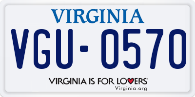 VA license plate VGU0570