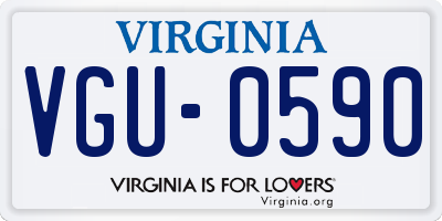 VA license plate VGU0590