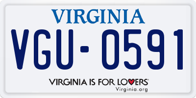 VA license plate VGU0591